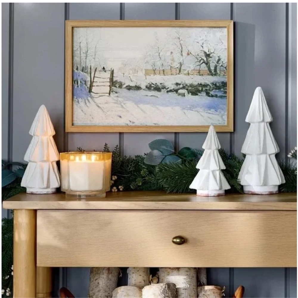 18"x12" Snow Landscape Framed‎ Wall Art - Threshold™ designed with Studio McGee